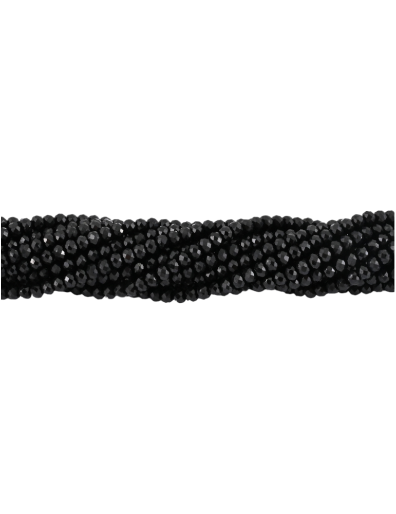 Black Spinel Faceted Bead Thread A