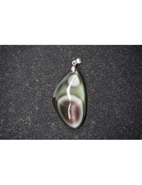 Pendentif Forme libre obsidienne oeil céleste