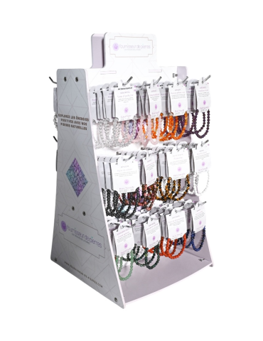 Présentoir Bracelets 6 + 8mm double face rotatif - 96 pièces