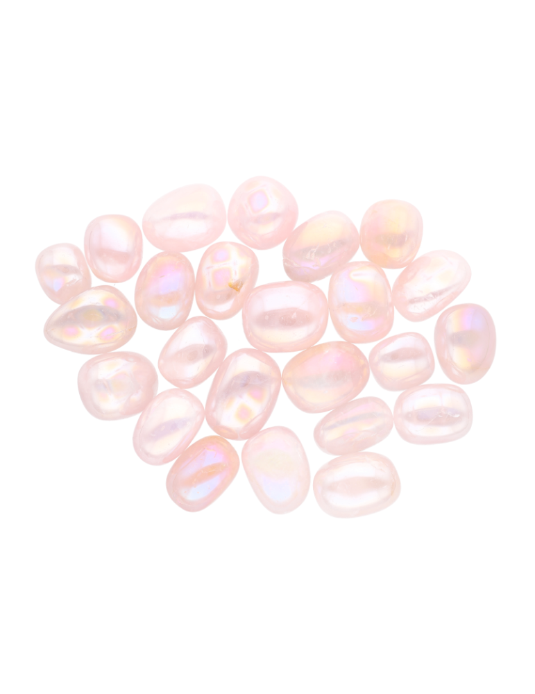 Rosenquarz Aura Trommelsteine A
