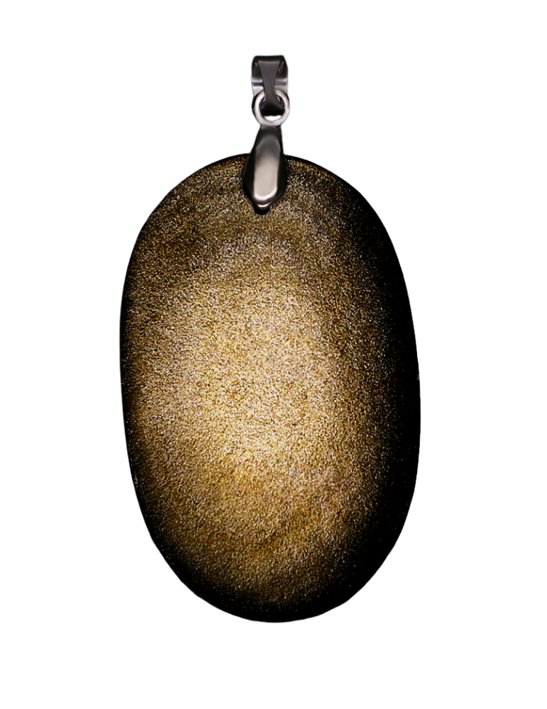 Pendentif obsidienne dorée AA