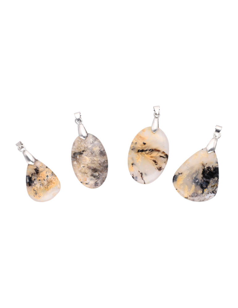 Pendentif agate dendrite tigre A
