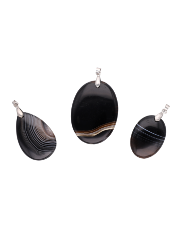 Pendentif Agate Noire A