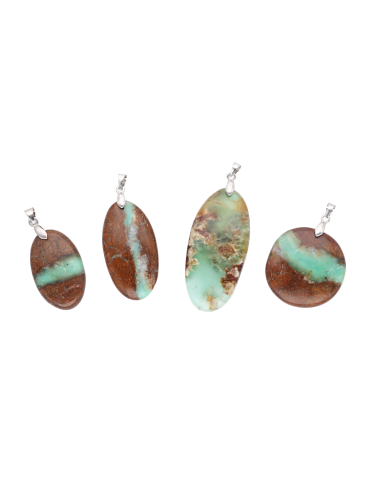 Pendentif Chrysoprase bi couleur A