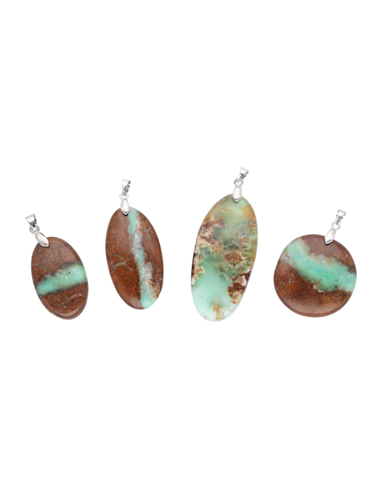 Pendentif Chrysoprase bi couleur A