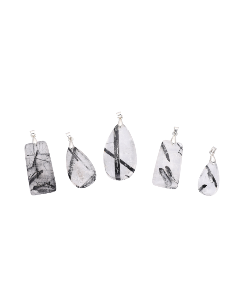 Pendentif quartz tourmaline A