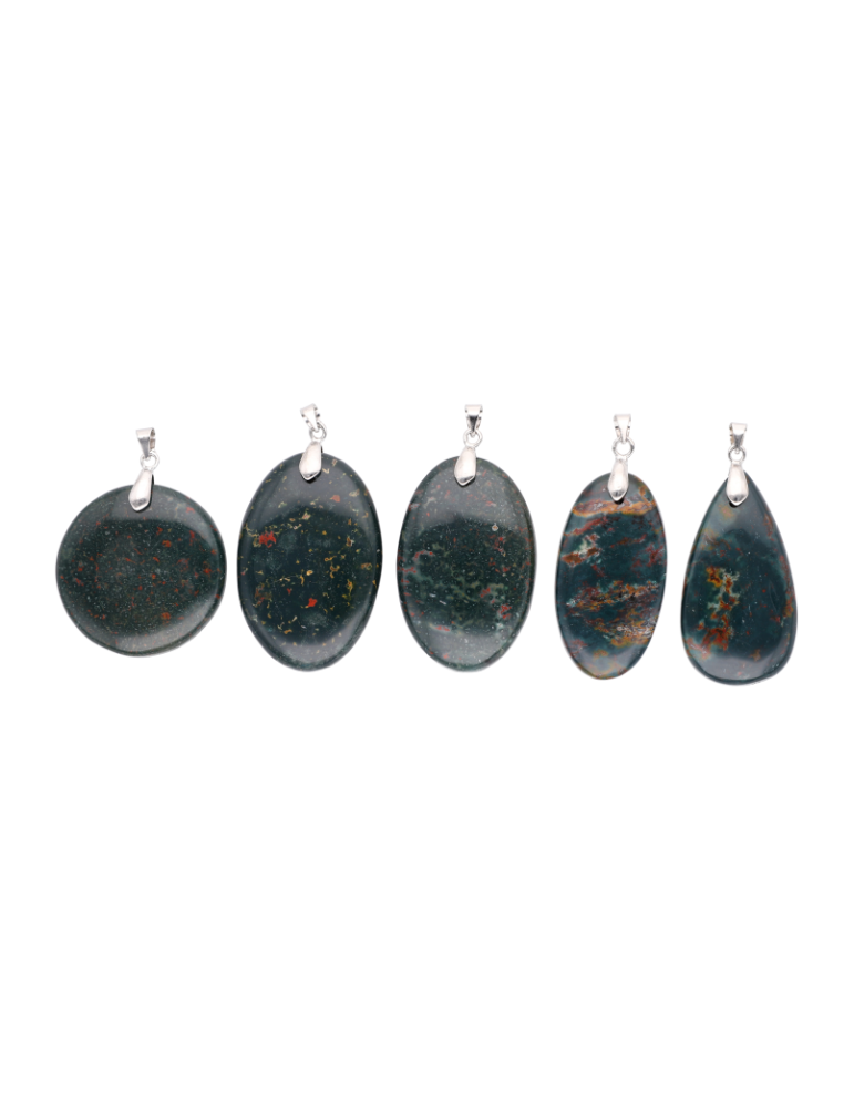 Pendentif jaspe héliotrope A