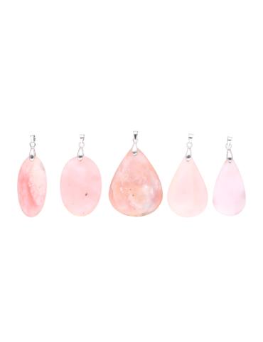 Pink opal pendant A