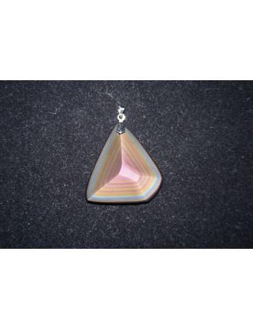 Pendentif Facettes obsidienne oeil céleste