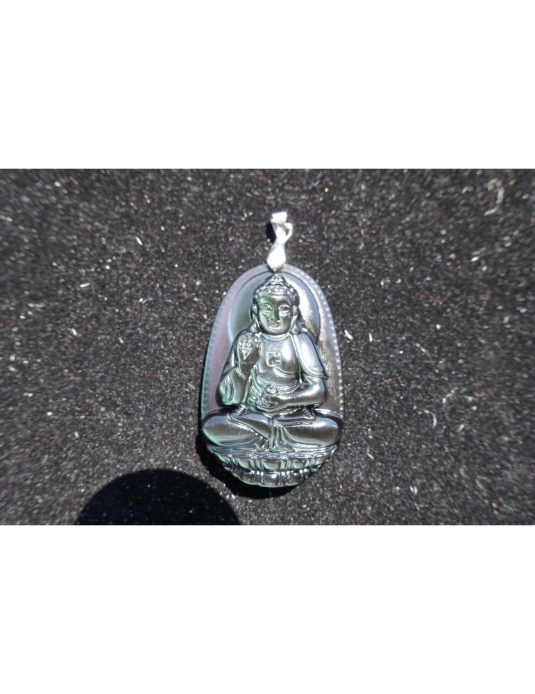 Pendentif siddharatha obsidienne oeil céleste A