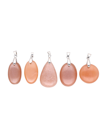 Pendentif pierre de lune rose AA
