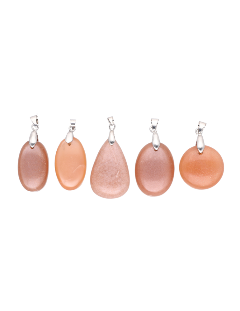 Pendentif pierre de lune rose AA