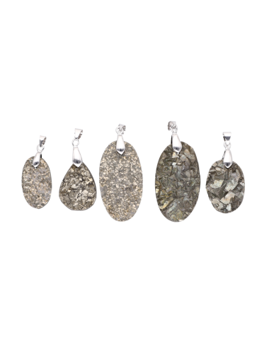 Pendentif pyrite druzy A