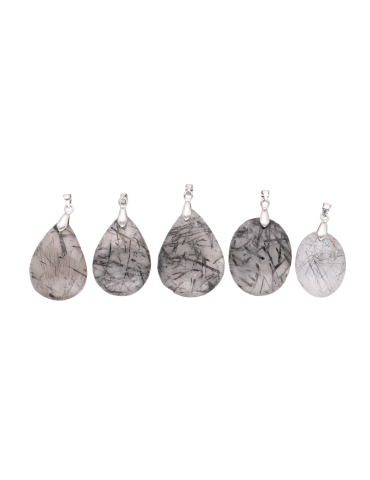 Pendentif quartz tourmaline AB