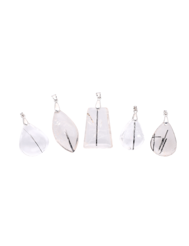 Tourmaline quartz pendant AA