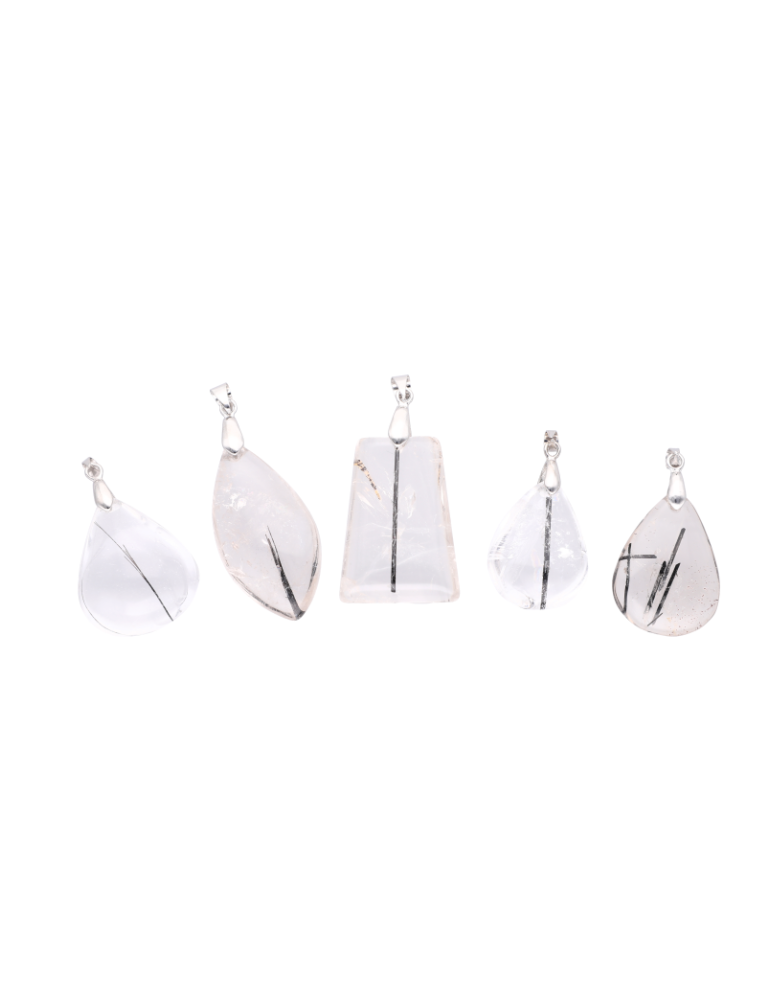Tourmaline quartz pendant AA