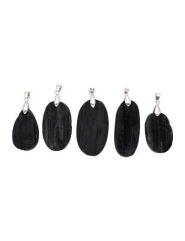 Pendentif tourmaline noire druzy A