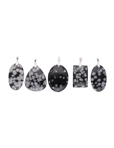 Pendentif obsidienne flocon de neige A