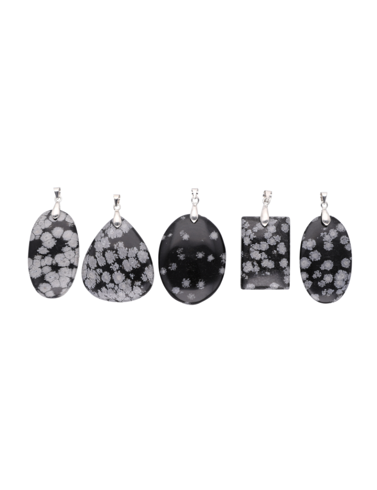 Pendentif obsidienne flocon de neige A