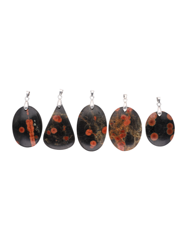 Pendentif obsidienne peanut A