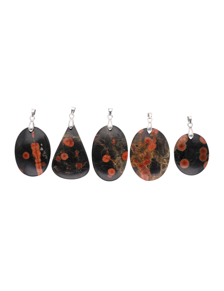 Pendentif obsidienne peanut A