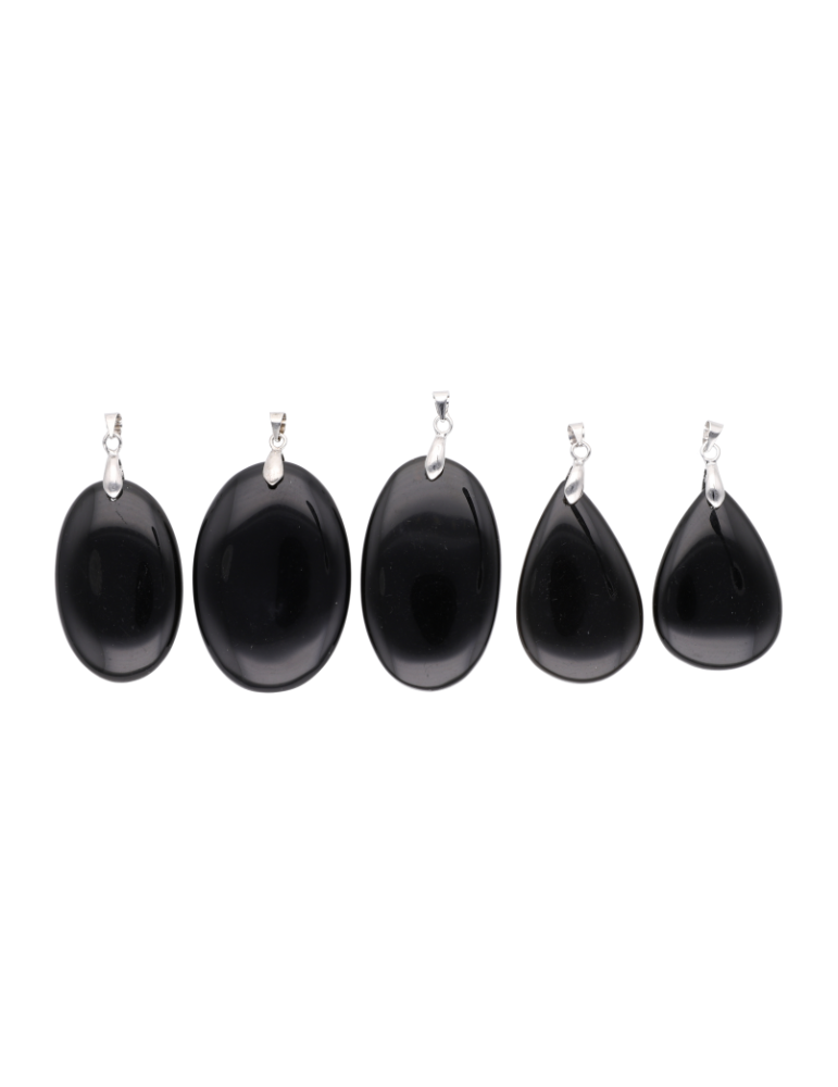 Zwarte obsidiaanhanger A