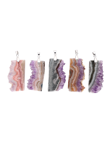 Pendentif tranche améthyste AA