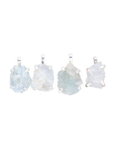 copy of Raw aquamarine pendant set with claw