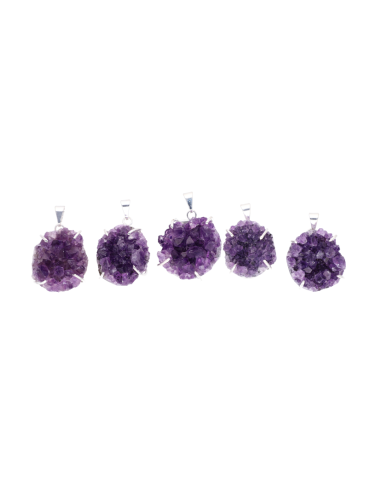 copy of Raw amethyst pendant set with claw