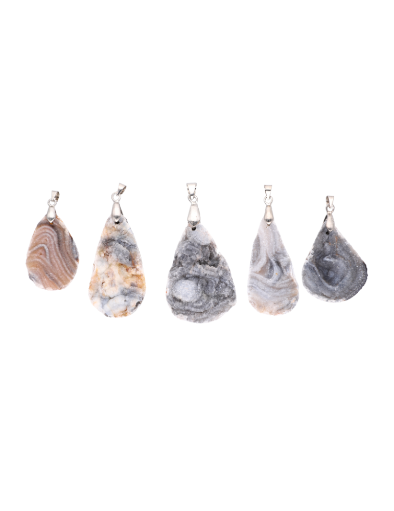 Pendentif calcédoine druzy A