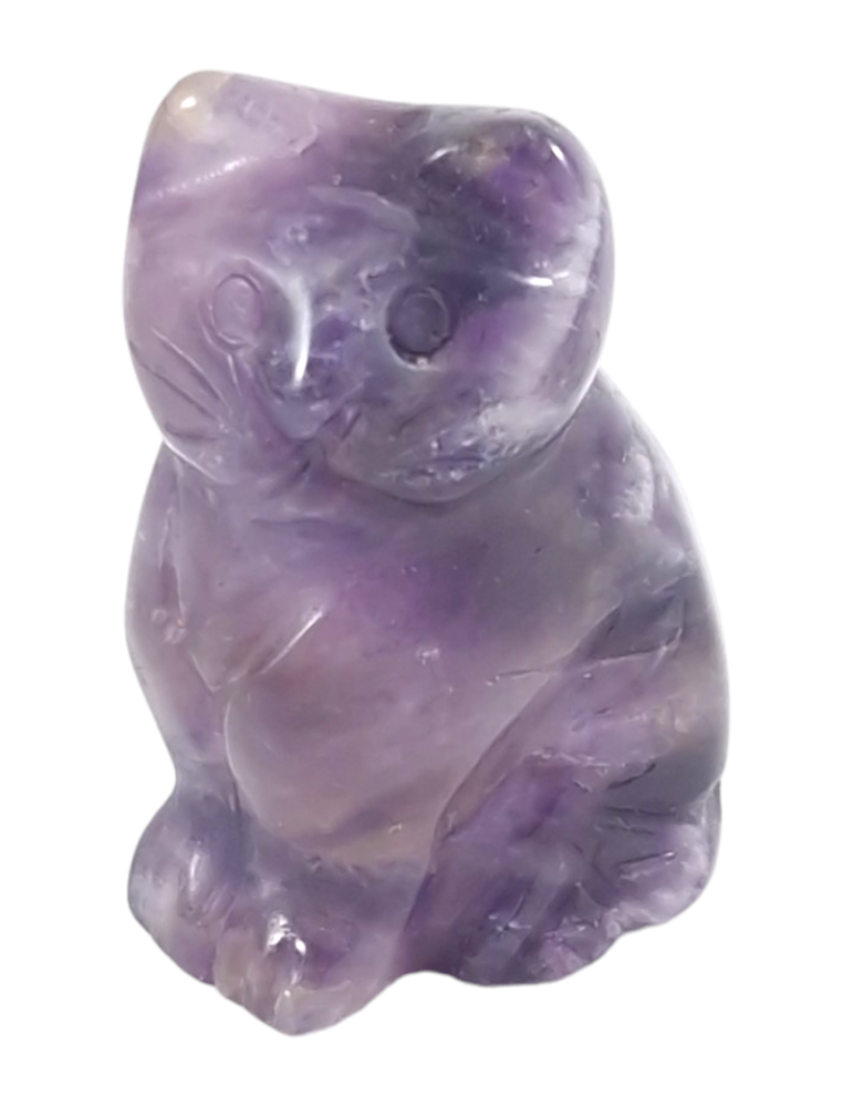 Cat carved in Red Jasper