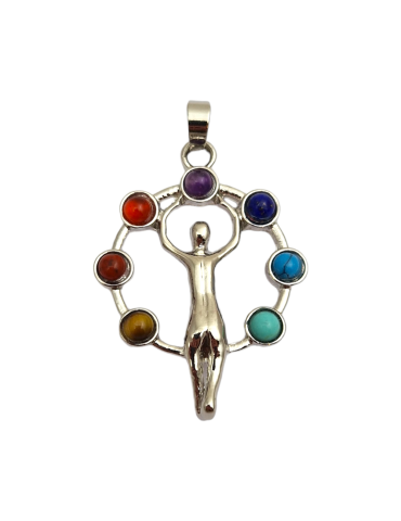 Pendentif personnage 7 chakras