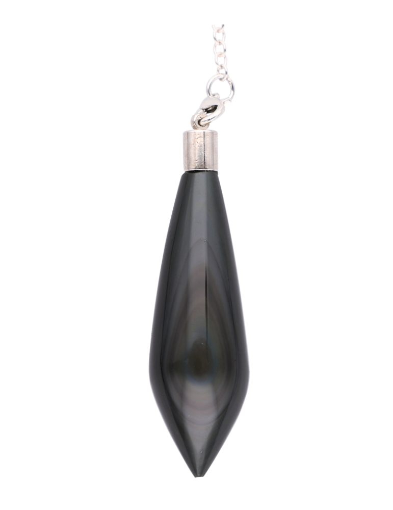 Pendule Arcanis obsidienne forme allongée