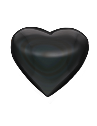 Coeur double obsidienne oeil céleste à poser AB