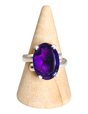Faena Bague facettée serti griffe argent 925