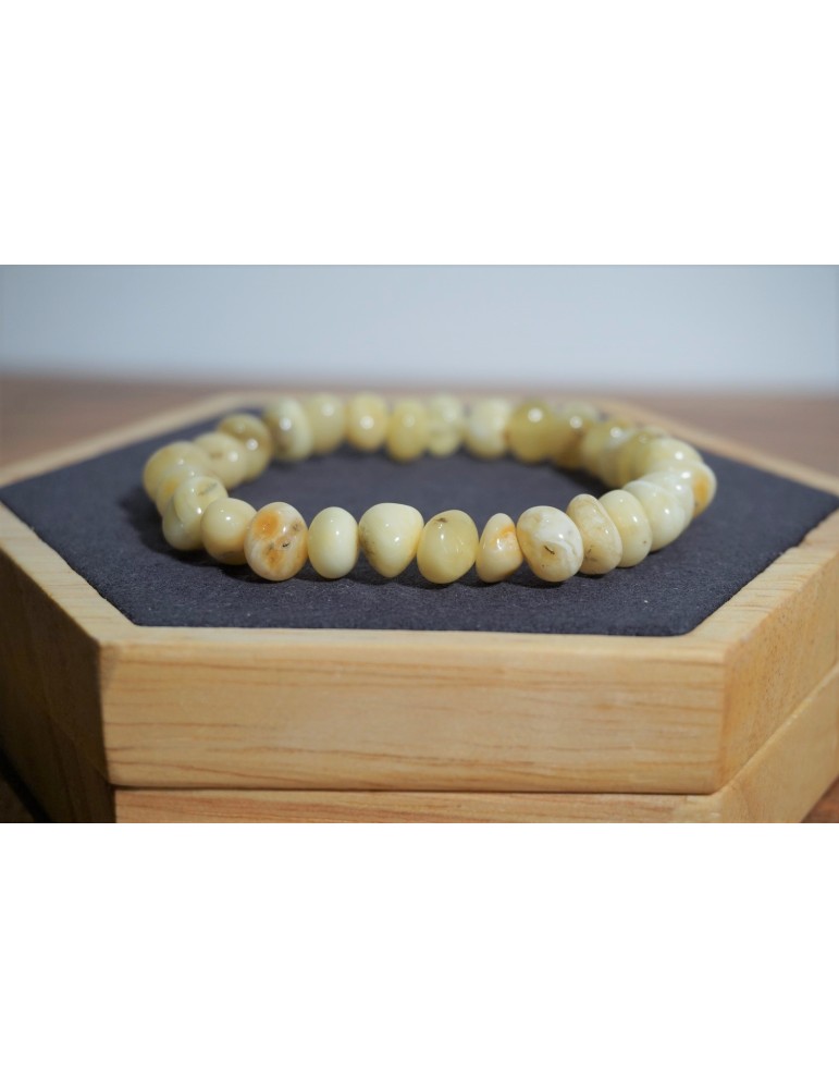 Bracciale adulto Ambra Reale Bianca