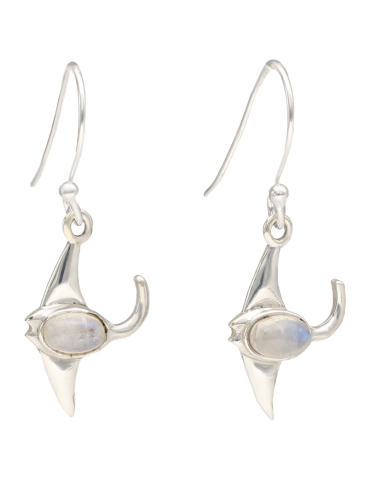 Raie boucles d'oreilles en argent 925