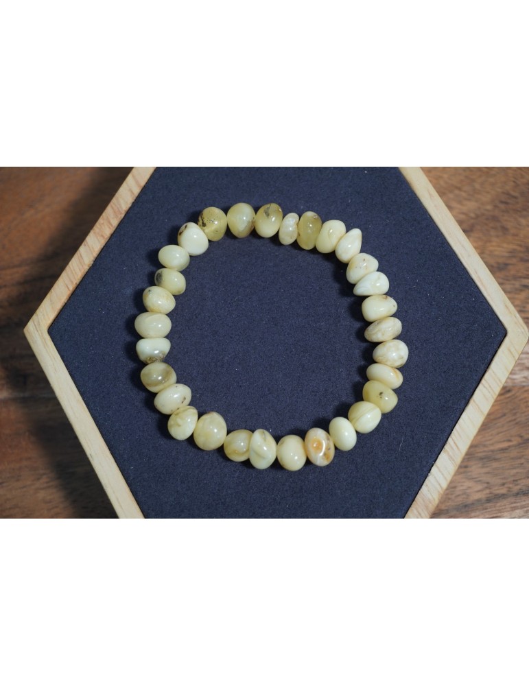 Pulseira adulto Âmbar Real Branco BRC-AM8