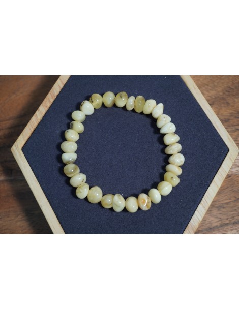 Pulseira adulto Âmbar Real Branco BRC-AM8