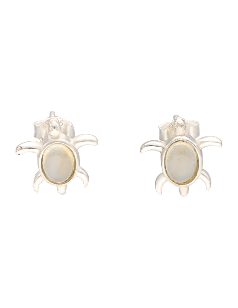 Tortue boucles d'oreilles en argent 925