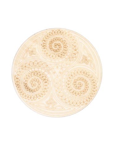Disque bois gravé triskèle x5