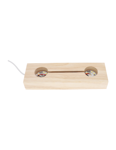 Suporte de madeira dupla com LED