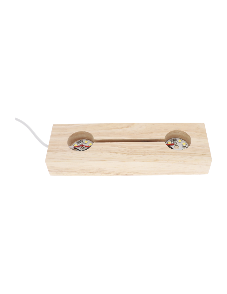 Suporte de madeira dupla com LED