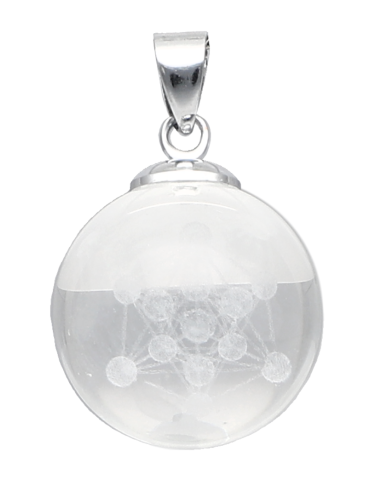 Engraved sphere pendant