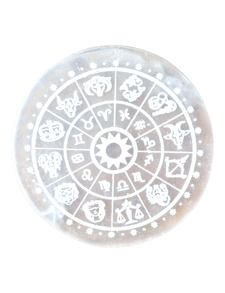 Disco di selenite zodiaco