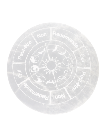 Selenite pendulum disk