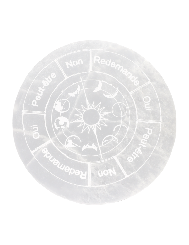 Selenite pendulum disk