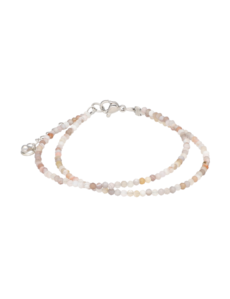 Bracelet facetté double pierre au choix