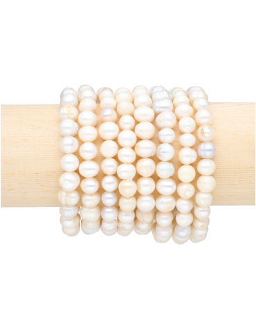 Bracelet perles de culture blanche naturelles AA