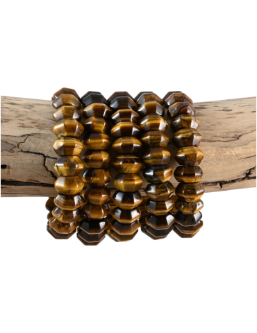 Bracciale occhio di tigre bombato ovale